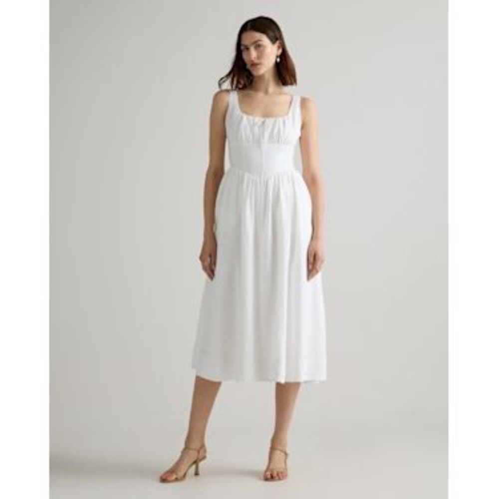 Quince White Midi Dress